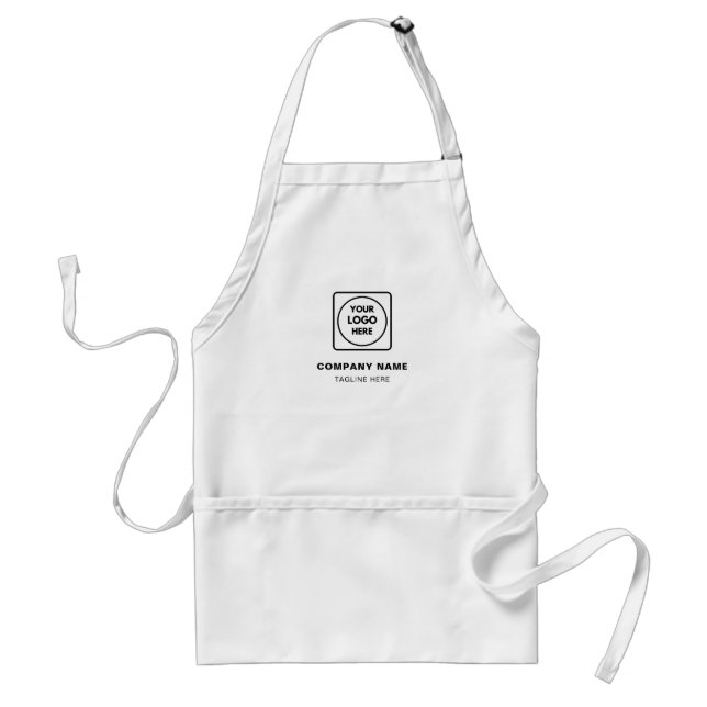 Custom Business Name Logo Modern Branding Apron Schürze (Vorne)