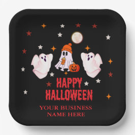 Custom Business Name, Text & Ghost Halloween Pappteller