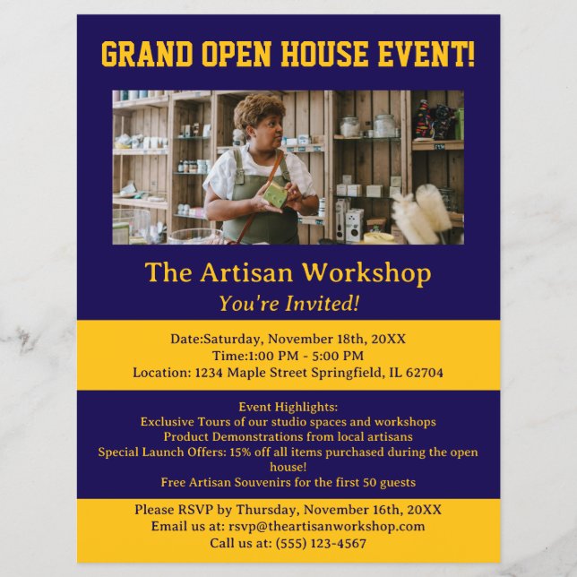 Custom Business Open House Flyer (Vorne)