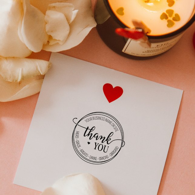 Custom Business Script Vielen Dank Gummistempel (Von Creator hochgeladen)