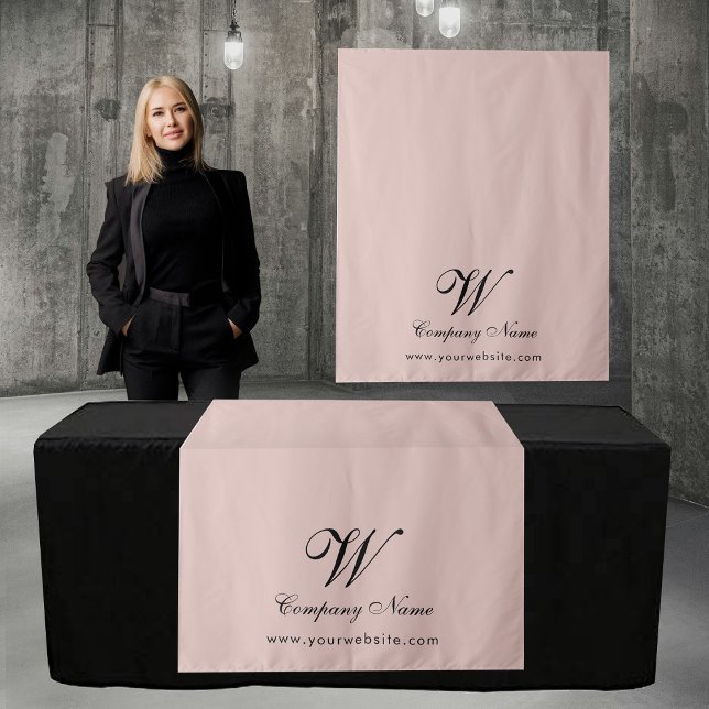 Custom Business Table Runner Banner Elegant Script Wandteppich (Custom Business Table Runner Banner Elegant Script Tapestry)
