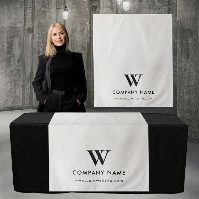 Custom Business Table Runner Banner Gray Linen Wandteppich (Custom Business Table Runner Banner Gray Linen Tapestry)