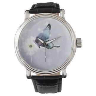 Custom butterfly blue armbanduhr