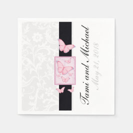 Custom Butterfly Wedding Napkins Serviette