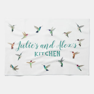 Custom California Hummingbirds Küchentücher Hand