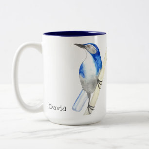 Custom California Scrub Jay Zweifarbige Tasse