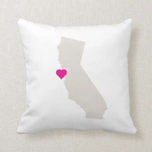 Custom California Staat Liebe Reversible Pilze Kissen
