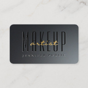 Custom Calligraphy Gold Script Makeup Artist Visitenkarte