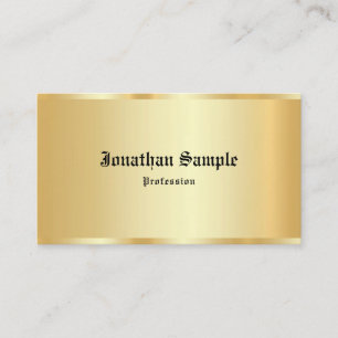 Custom Calligraphy Script Imitate Gold Luxury Temp Visitenkarte