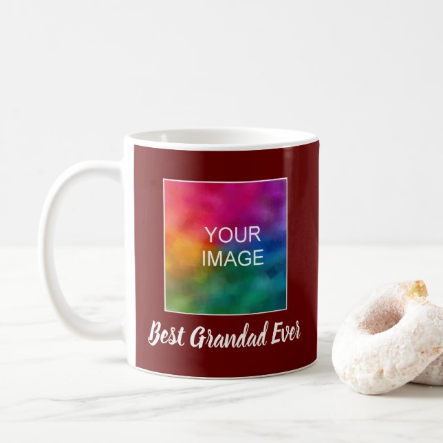 Custom Calligraphy Script Niedlich Best Grandad je Kaffeetasse (Mit Donut)