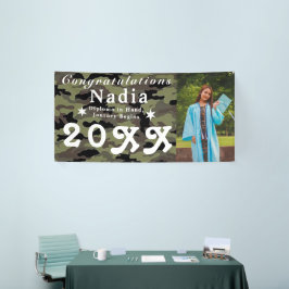 Custom Camouflage Personalisiert Foto Abschluss Banner