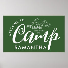 Custom Camp Bachelorette Party Moderne Rustikal Poster