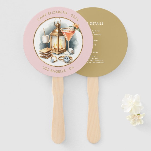 Custom Camp Bride Bachelorette Wochenende Ausflug Fächer (Vorne und Hinten)