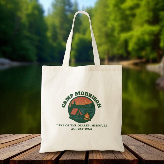 Custom Camp Lake Bachelorette Ausflug Green Tragetasche (Von Creator hochgeladen)