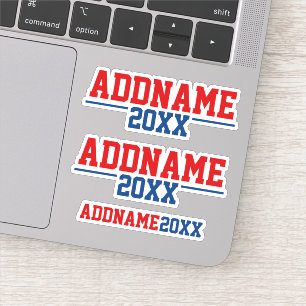 Custom Campaign - Classic Red Blue with Year Aufkleber