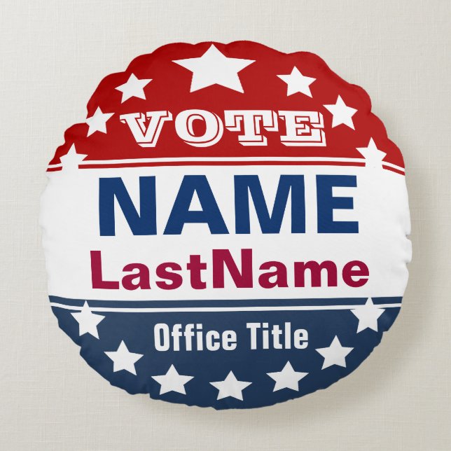 Custom Campaign Pillow Rundes Kissen (Vorderseite)