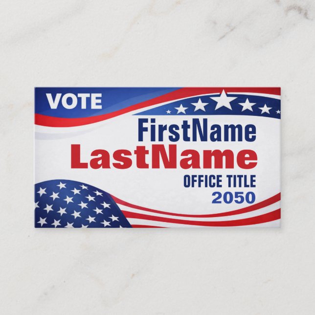 Custom Campaign Template Business Card Visitenkarte (Vorderseite)