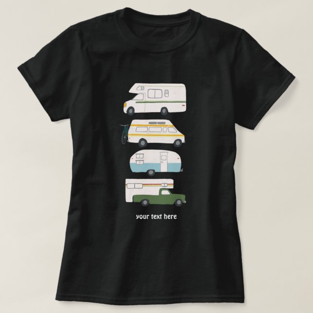 CUSTOM Campervan vanlife RV Trailer T-Shirt (Design vorne)