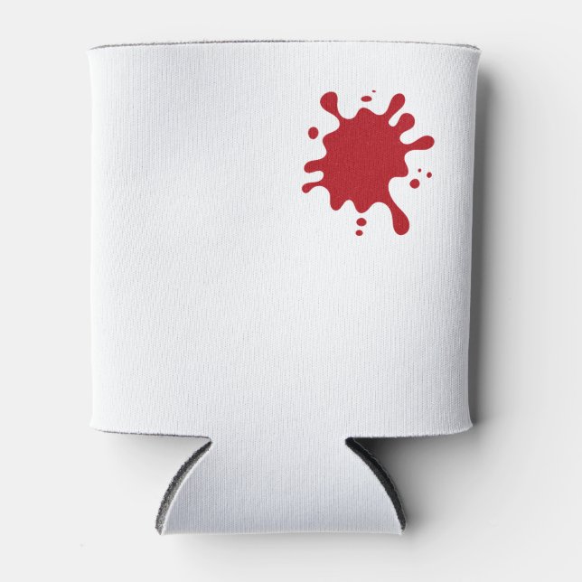 Custom Can Cooler – Red Splash Design Dosenkühler (Vorderseite)