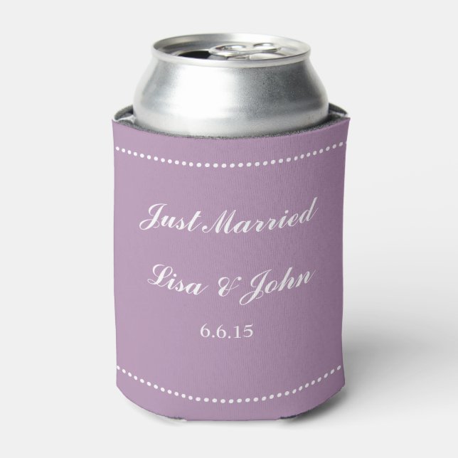 Custom Can Cooler Wedding Just Married Dosenkühler (Kanne Vorderseite)