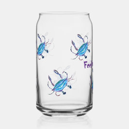 Custom Can Glass - "Gefühl Crabby" Blue Crabs Dosenglas