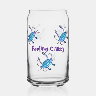 Custom Can Glass - "Gefühl Crabby" Blue Crabs Dosenglas