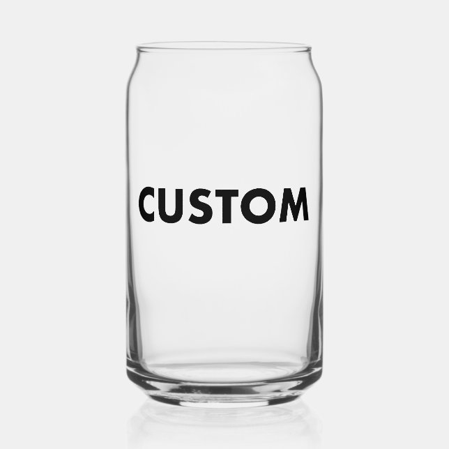 Custom Can Shape Glass Blank Template 16oz Hi Ball Dosenglas (Vorderseite)
