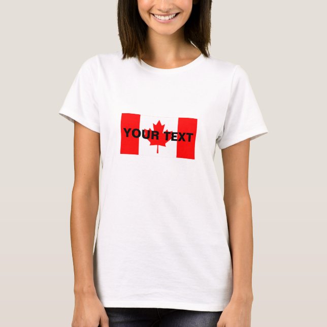 Custom Canada Flag T-Shirt (Vorderseite)