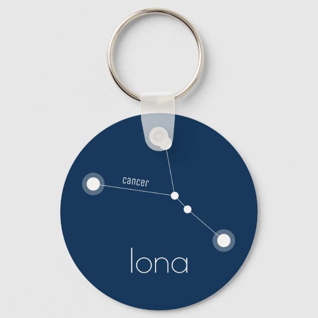 CUSTOM Cancer Zodiac Constellation Schlüsselanhänger (Vorderseite)