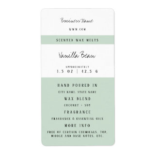 Custom Candle Wax Melt Labels