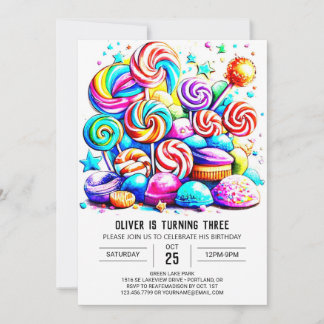 Custom Candyland Online Geburtstag Einladung