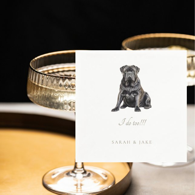 Custom Cane Corso Pet Wedding Napkins Serviette (Von Creator hochgeladen)