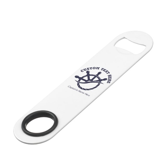 Custom Captain Boat Nautical Gift Speed Flaschenöffner (Vorderseite Schrägansicht)
