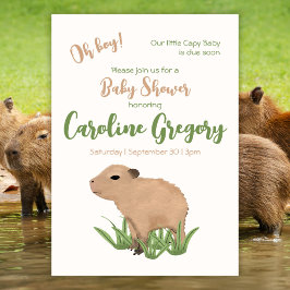 Custom Capy Baby Oh Boy Capybara Baby Dusche Einladung