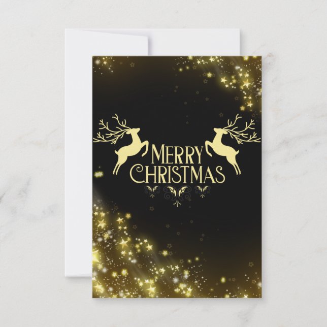 Custom Card 2021 Weihnachts-Rentiergeschenke RSVP Karte (Vorderseite)