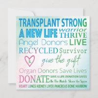 Custom Card Transplantation Organspende Wasserfarb