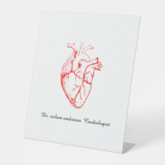 Custom Cardiologist Heart Anatomy Art Sockelschild