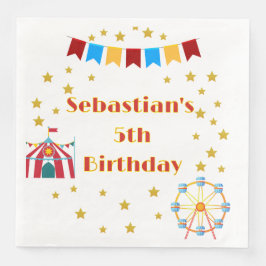 Custom Carnival Themed Geburtstagsparty Serviette