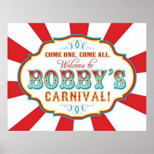 Custom Carnival Willkommensbanner für Bobby Poster