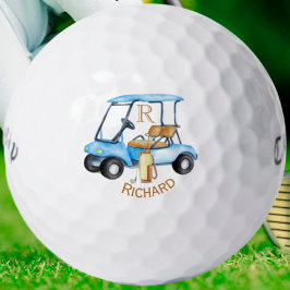 Custom Cart Clubs Monogram Name Golf Balls Golfball