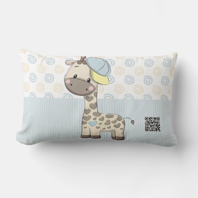 Custom Cartoon Baby Boy Giraffe Accent Kissen (Vorderseite)