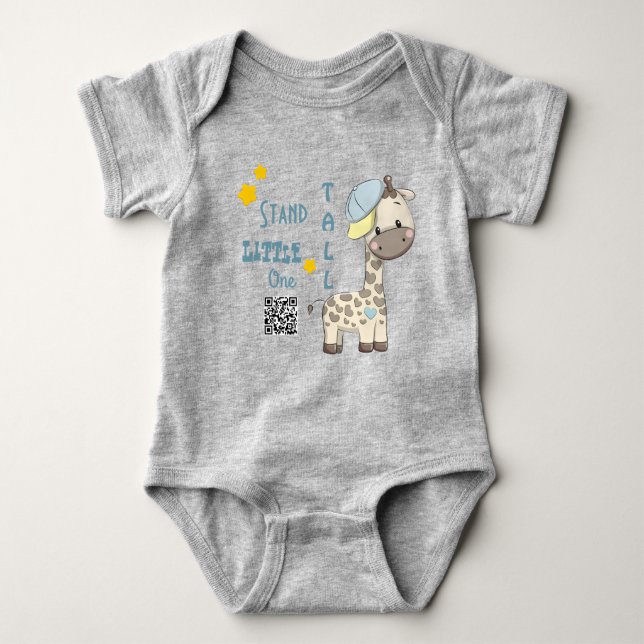 Custom Cartoon Baby Boy Giraffe Baby Bodysuit Baby Strampler (Vorderseite)