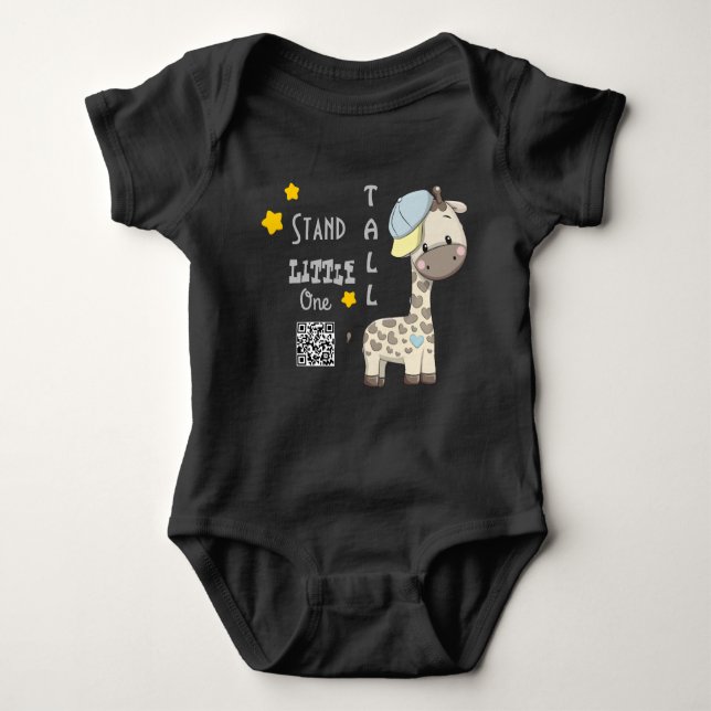 Custom Cartoon Baby Boy Giraffe Baby Bodysuit Baby Strampler (Vorderseite)