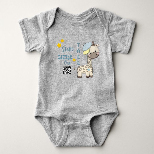 Custom Cartoon Baby Boy Giraffe Baby Bodysuit Strampler (Vorderseite)