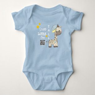 Custom Cartoon Baby Boy Giraffe Baby Bodysuit Strampler