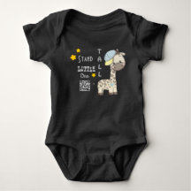 Custom Cartoon Baby Boy Giraffe Baby Bodysuit