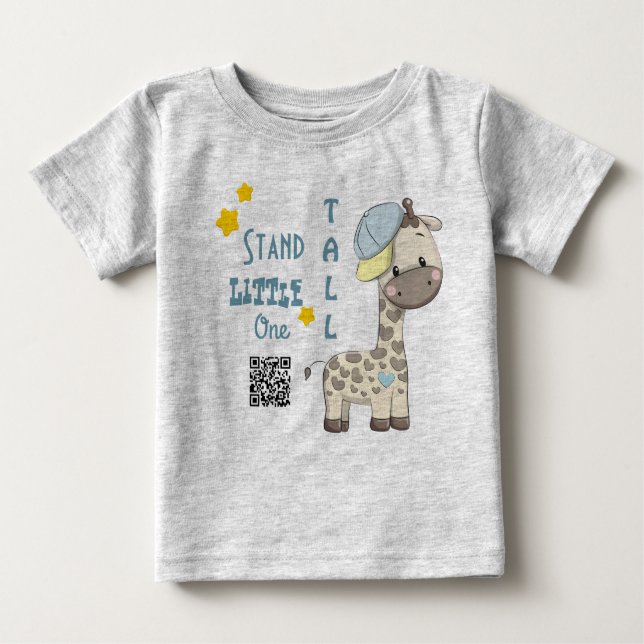 Custom Cartoon Baby Boy Giraffe Baby T-shirt (Vorderseite)