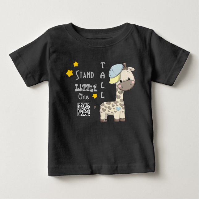 Custom Cartoon Baby Boy Giraffe T-shirt (Vorderseite)