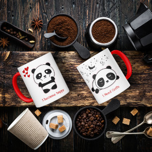 Custom Cartoon niedlich Panda Kaffee Tasse