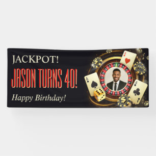 Custom Casino Party Banner, Vegas Party Foto Banner